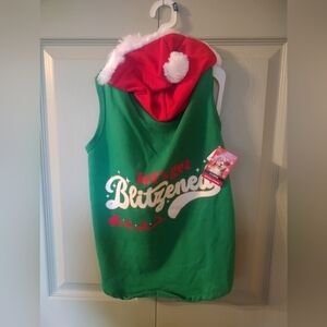 NWT XL dog Christmas outfit with hood